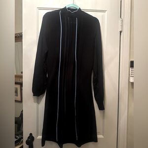 Black dress with light blue trim- from the store “& other stories”
